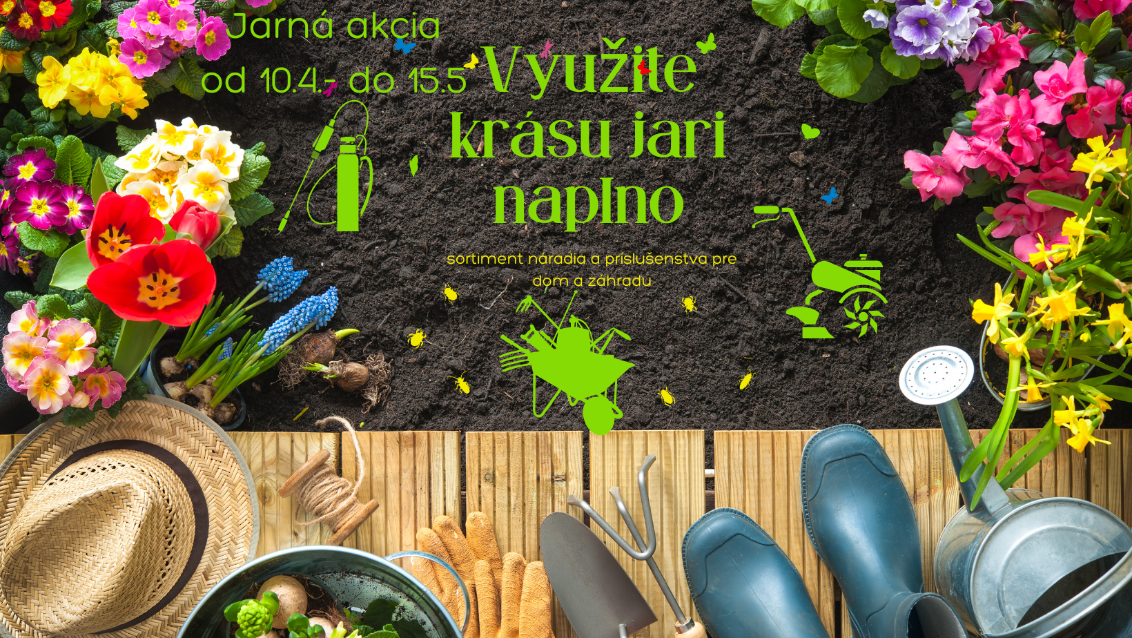 Colorful Rustic Garden Season Facebook Cover